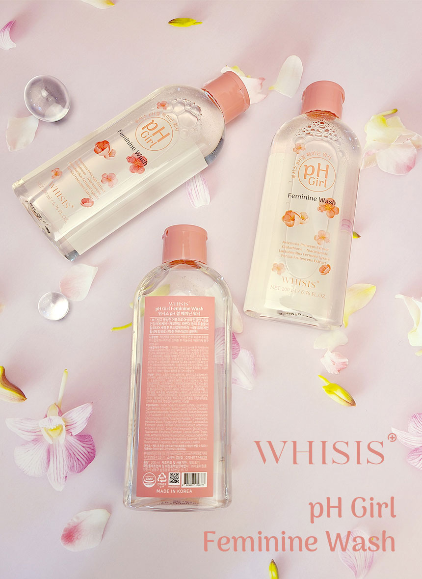 Dung Dịch Vệ Sinh Phụ Nữ X2 Nghệ Nano Whisis pH Girl Feminine Wash 200ml Làm Sạch, Khử Mùi, Dưỡng Ẩm, Giảm Viêm An Toàn
