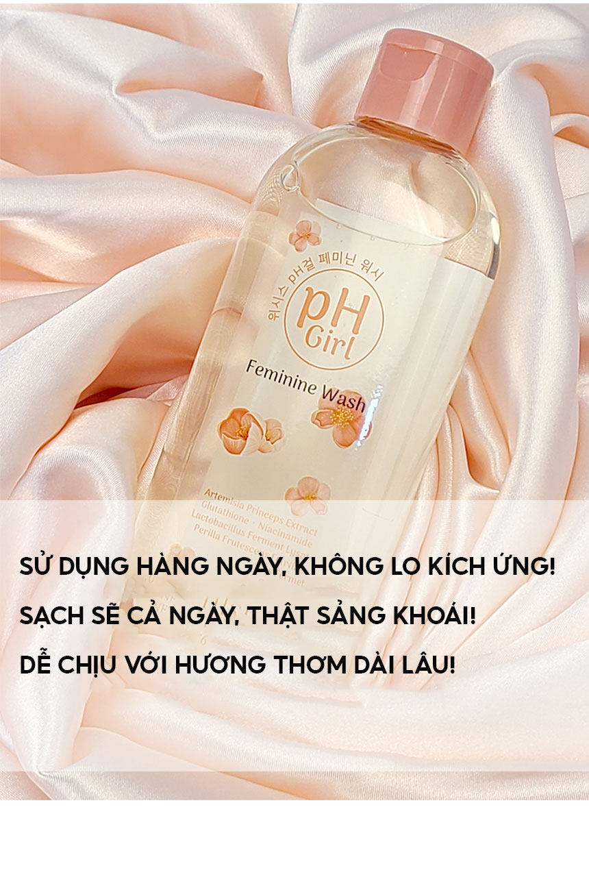 Dung Dịch Vệ Sinh Phụ Nữ X2 Nghệ Nano Whisis pH Girl Feminine Wash 200ml Làm Sạch, Khử Mùi, Dưỡng Ẩm, Giảm Viêm An Toàn