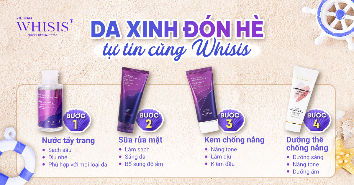 4 bước chăm sóc da ngày hè không thể thiếu