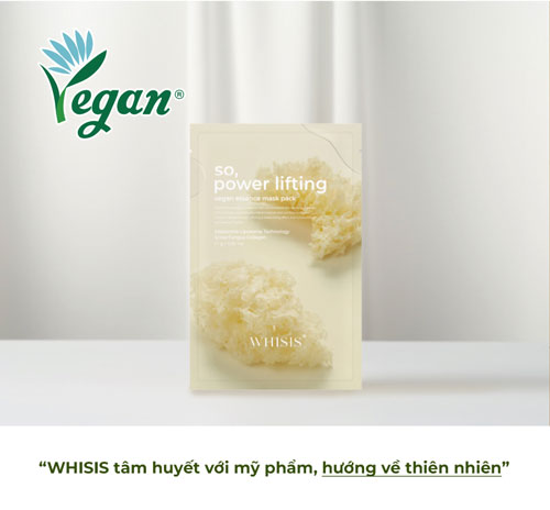 WHISIS Power Lifting Vegan Essence Mask Pack - Mặt Nạ Giấy Dưỡng Da Thuần Chay Cao Cấp 28ml