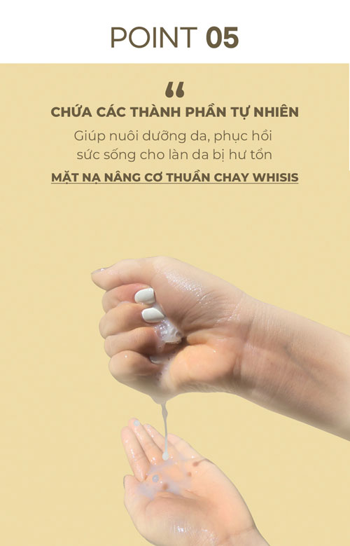 WHISIS Power Lifting Vegan Essence Mask Pack - Mặt Nạ Giấy Dưỡng Da Thuần Chay Cao Cấp 28ml
