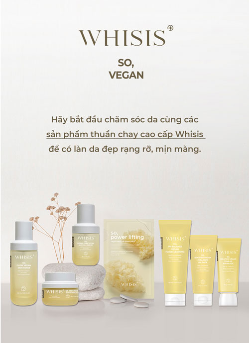 WHISIS Power Lifting Vegan Essence Mask Pack - Mặt Nạ Giấy Dưỡng Da Thuần Chay Cao Cấp 28ml
