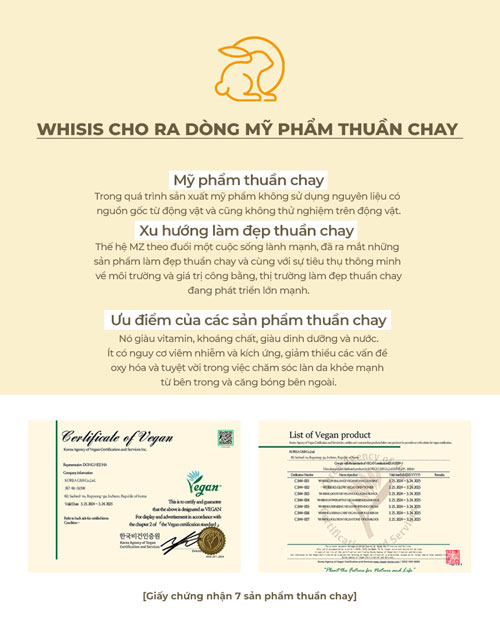 WHISIS Power Lifting Vegan Essence Mask Pack - Mặt Nạ Giấy Dưỡng Da Thuần Chay Cao Cấp 28ml