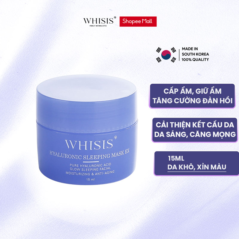 Mặt Nạ Ngủ Whisis Hyaluronic Sleeping Mask EX 70ml Dưỡng Ẩm, Chống Lão Hoá