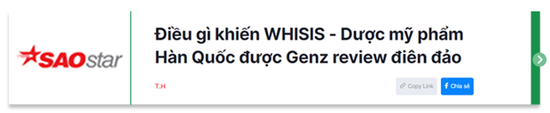 Báo chí viết về WHISIS