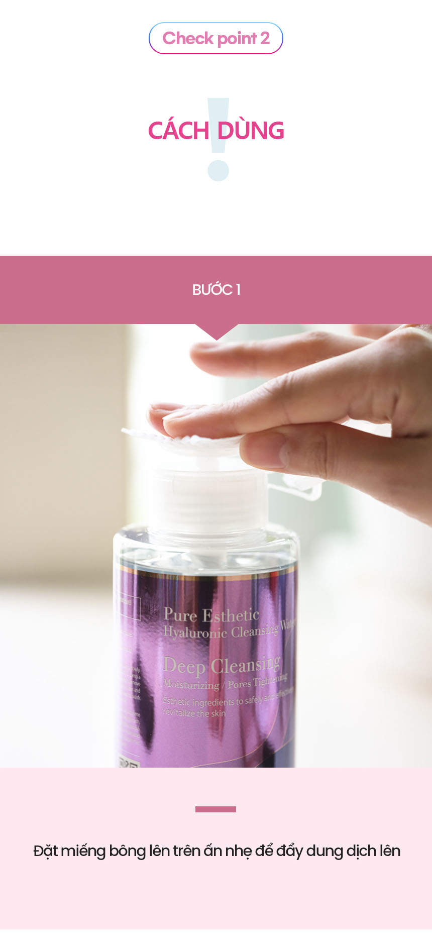 Nước Tẩy Trang Cho Da Nhạy Cảm WHISIS Pure Esthetic Hyaluronic Cleansing Water Không Cồn, Không Hương Liệu 300ml