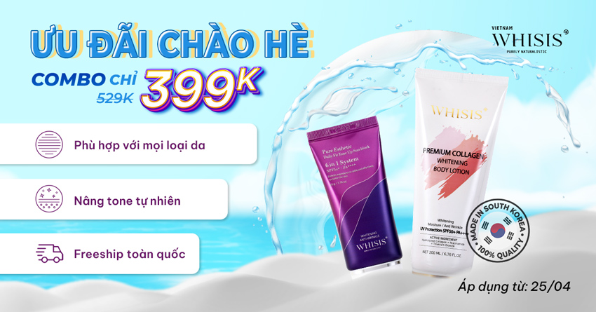 Bộ đôi kem chống nắng Hàn Quốc cho hè 2022 từ WHISIS