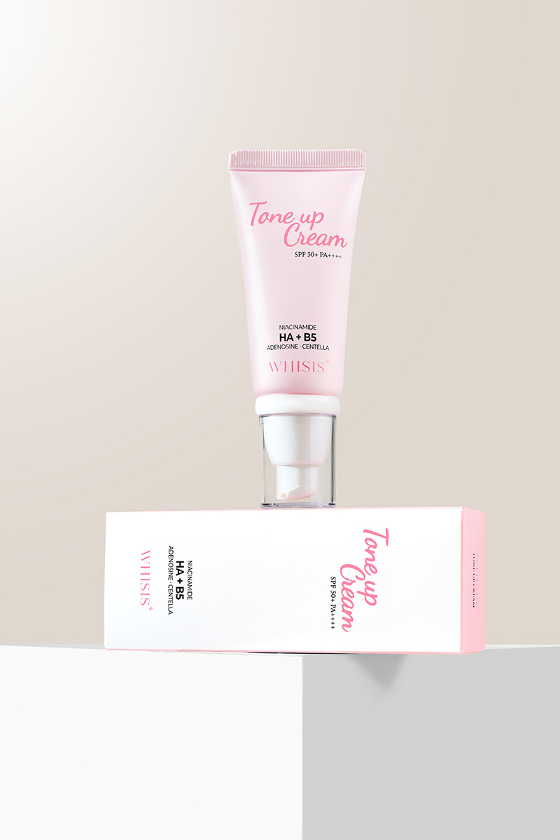 whisis toner0021 Kem Tone Up Chống Nắng HA+ B5 WHISIS Tone Up Cream SPF 50+ PA++++ 50ml