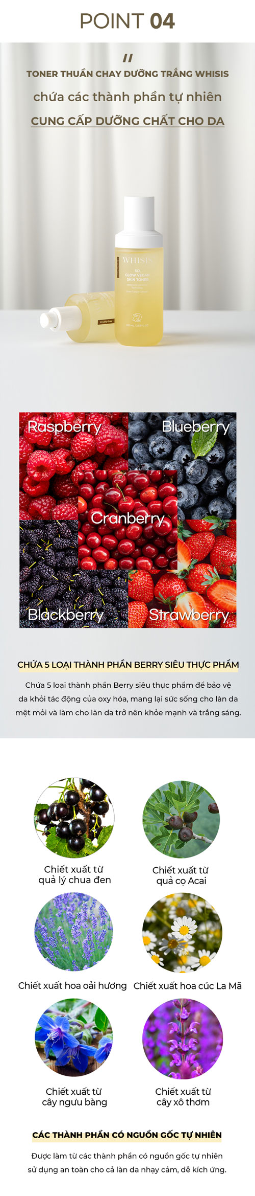 Toner Thuần Chay Cao Cấp WHISIS So, Glow Vegan Skin Toner Thuần Chay 110 ml