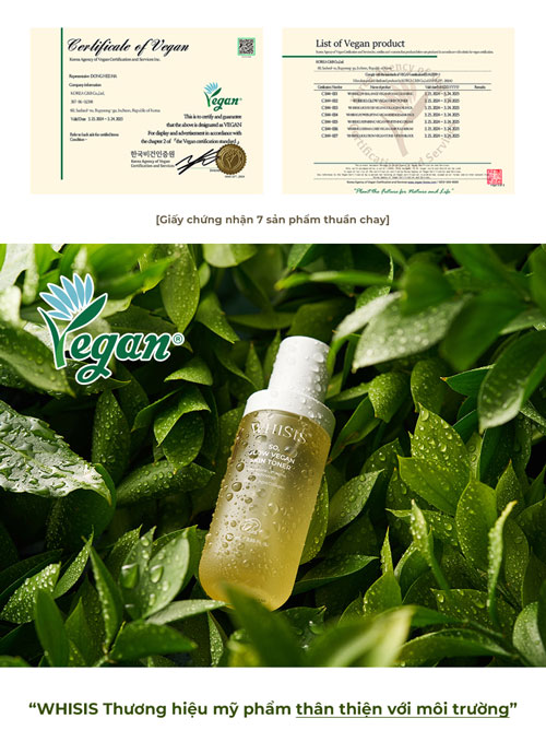 Toner Thuần Chay Cao Cấp WHISIS So, Glow Vegan Skin Toner Thuần Chay 110 ml