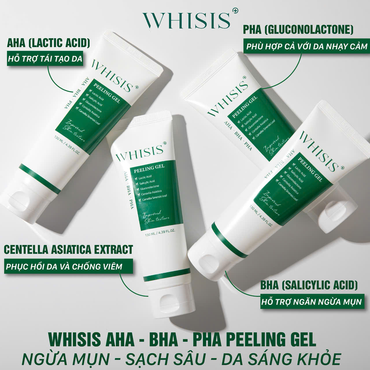 z6819309821161_750976555572d2b143033c699a60f220 Gel Tẩy Da Chết Ngừa Mụn, Se Khít Lỗ Chân Lông WHISIS AHA-BHA-PHA Peeling Gel 130ml