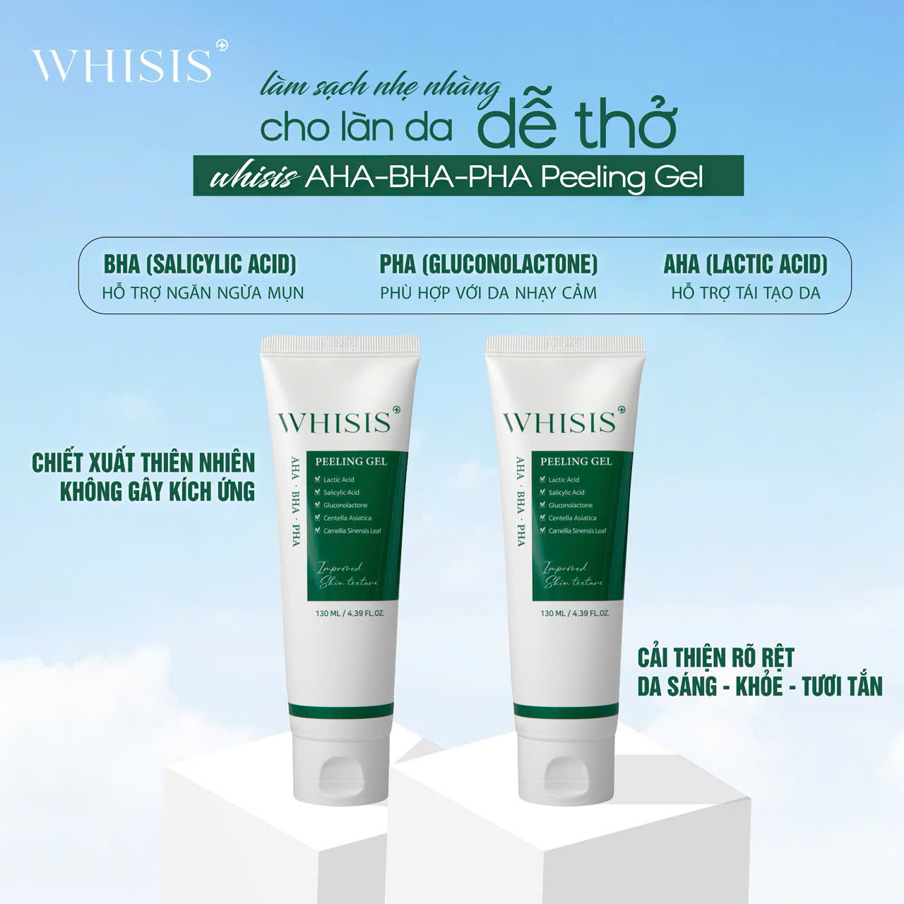 z6972480927932_500a546af13aec50a2ff90febbfa07be Gel Tẩy Da Chết Ngừa Mụn, Se Khít Lỗ Chân Lông WHISIS AHA-BHA-PHA Peeling Gel 130ml