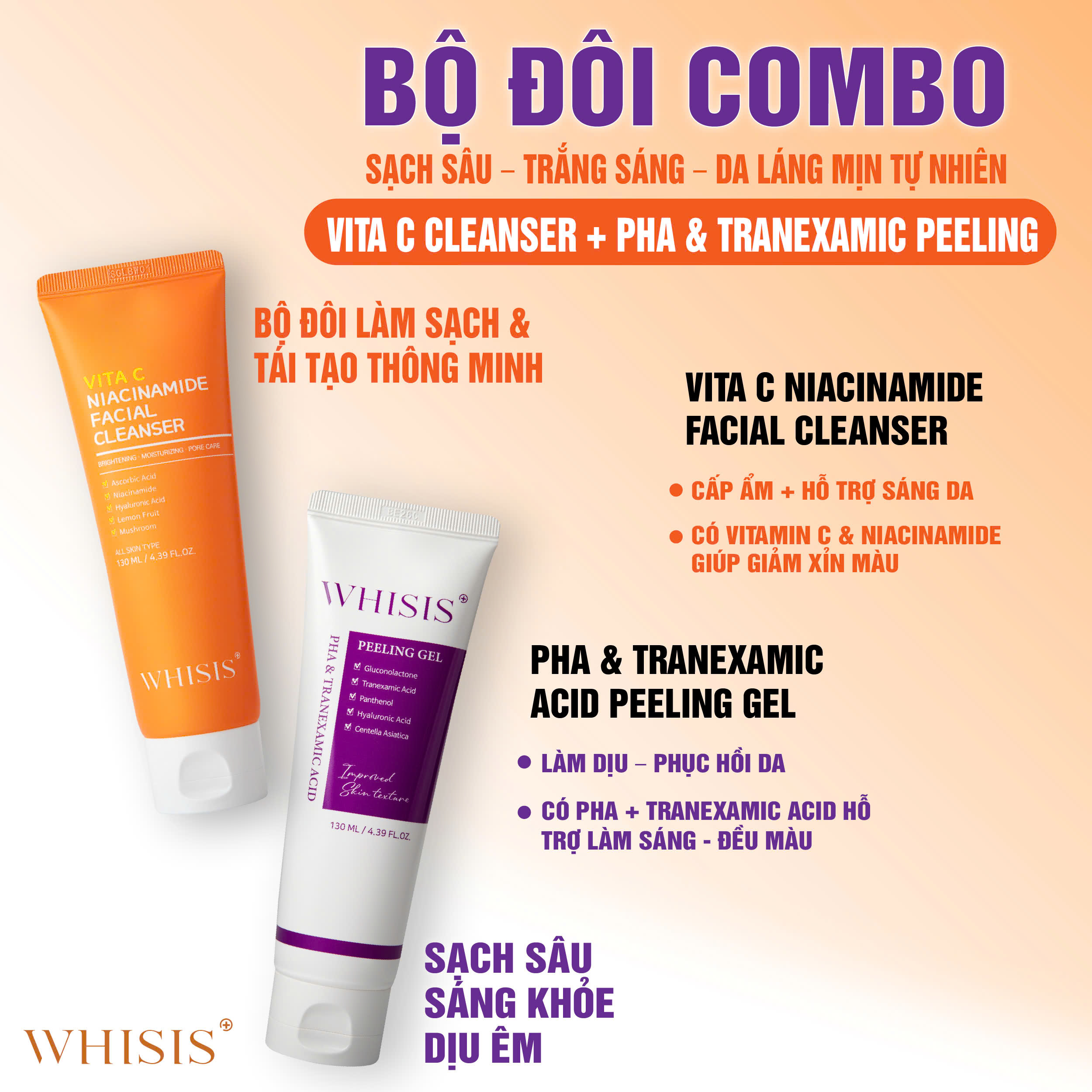 z7207813843122_5c9cb1fc240db96a68495d1200336ea1 Sữa Rửa Mặt Vitamin C Niacinamide WHISIS Facial Cleanser 130ml - Làm Sạch Nhẹ Nhàng, Dưỡng Da Sáng Mịn