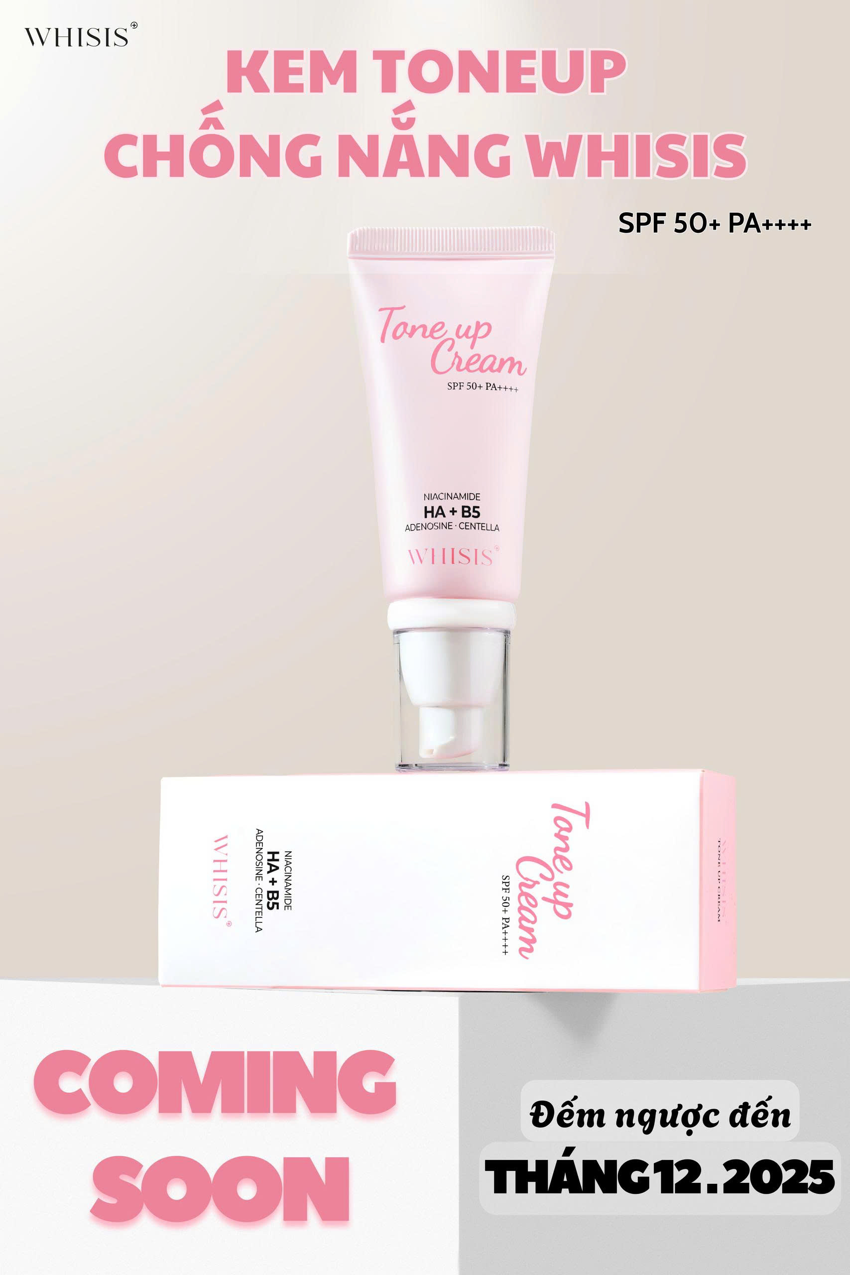 z7270751319477_328a5a387b4239f49cb652298f3a2d24 Kem Tone Up Chống Nắng HA+ B5 WHISIS Tone Up Cream SPF 50+ PA++++ 50ml