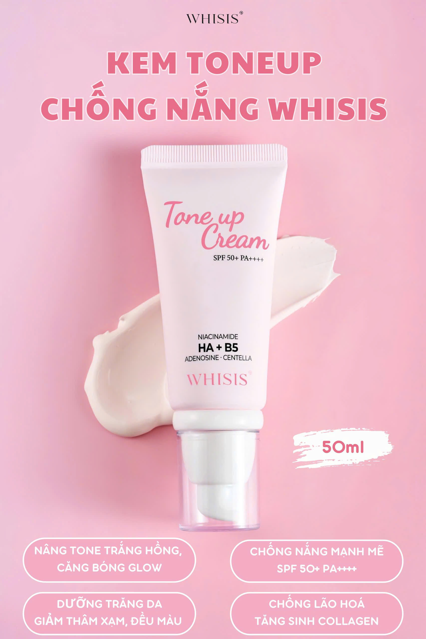 z7283588872664_cea3758d18cb752ee45cc1e26cf58b51 Kem Tone Up Chống Nắng HA+ B5 WHISIS Tone Up Cream SPF 50+ PA++++ 50ml